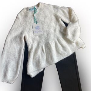 NWT Abel & Lula Mayoral Cream Sweater and Pant Set size 4